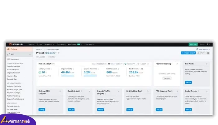 Semrush برای سئو هاردکور